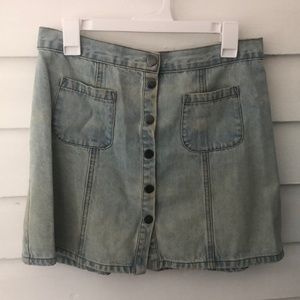 urban outfitters denim skirt